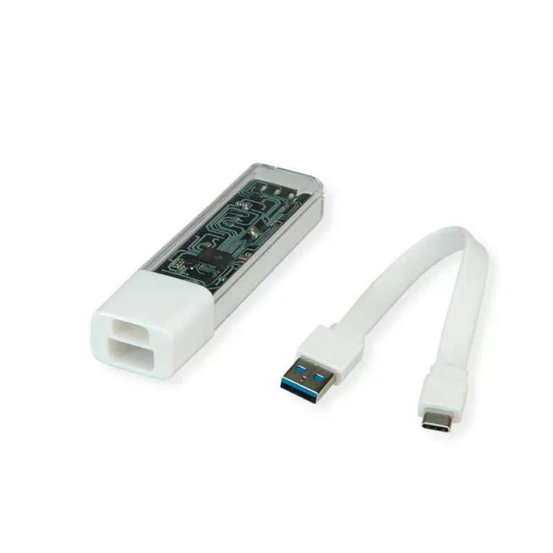 ROLINE mobiili USB 3.2 Gen 1 -keskitin, 4-porttinen, Type-A+C liitäntäkaapeli