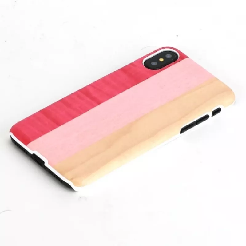 Älypuhelinkotelo man and wood iPhone X/XS:lle — pink pie white