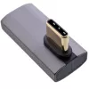 InLine USB4-sovitin, USB-C-uros/naaras pystysuoraan oikealle/vasemmalle kulmaan, alumiini, harmaa