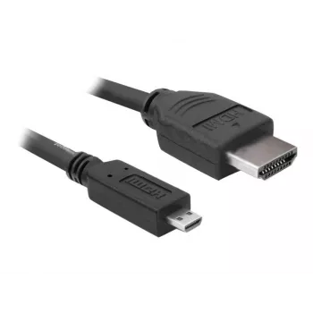 DeLOCK - video-/audiokaapeli - HDMI - 32 AWG - HDMI, 19-napainen (uros) - 19-napainen Micro-HDMI (uros) - 3 m (82663)