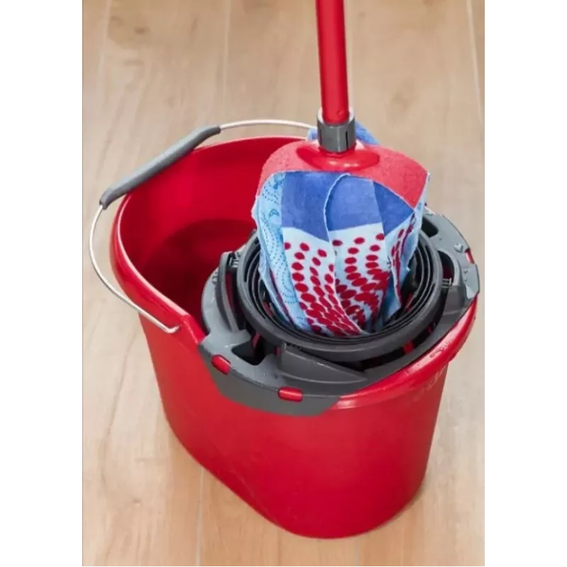 Vileda SuperMocio Torsion Power moppiämpäri puristimella, punainen