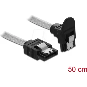 SATA-kaapeli DeLOCK 85346 0,5 m musta läpinäkyvä