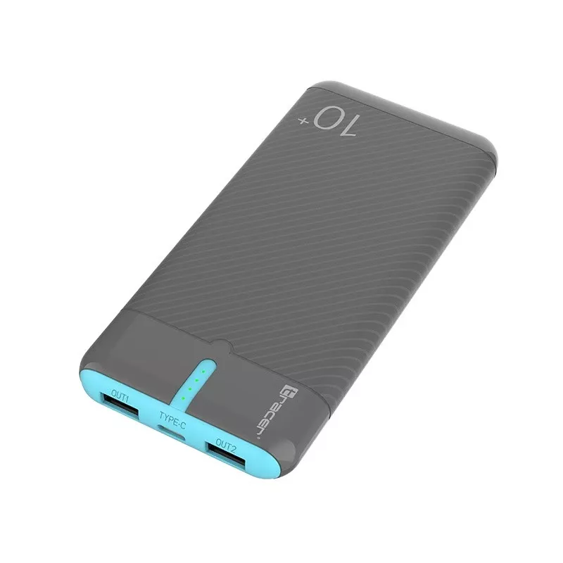PowerBank EnerGo 10000mAh harmaa-sininen