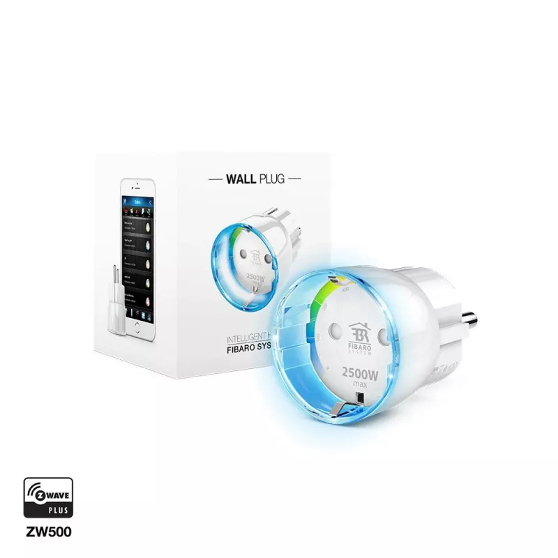 Fibaro FIBEFGWPF-102-5 verkkopistoke-adapteri Type-F valkoinen