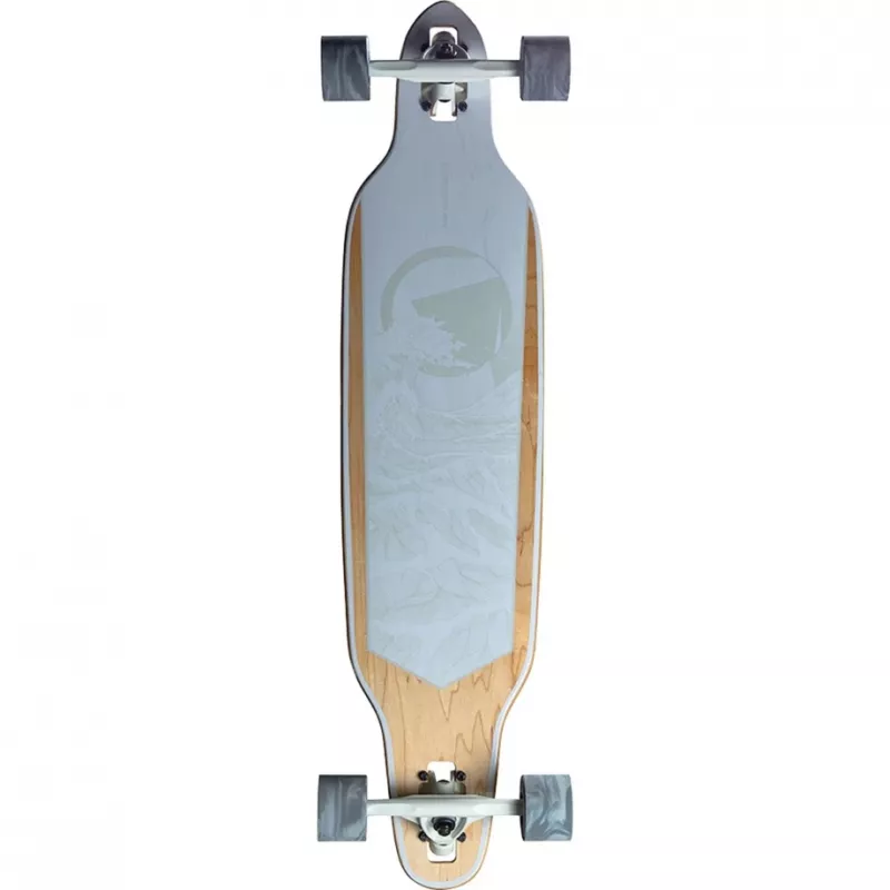 Longboard RAM Solitary Blanc de blanc — RAM-longboard, valkoinen/harmaa viimeistely