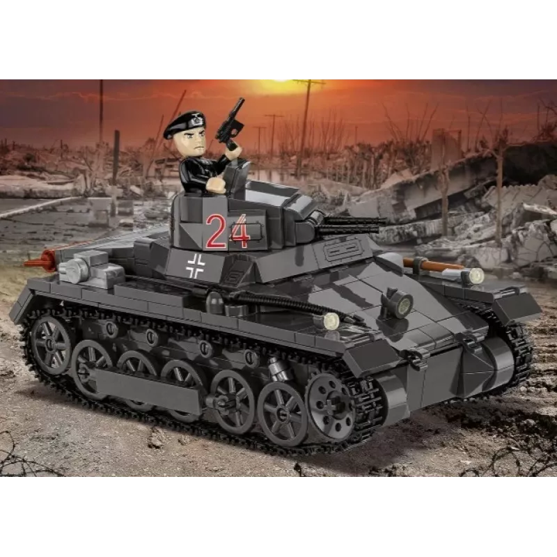 Rakennussarja Cobi Panzer I Ausf. B – 654 osaa, yksityiskohtainen pienoismalli