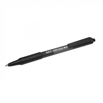BIC kuulakärkikynä SOFTFEEL CLIC 1,0 mm, musta, 1 kpl 914360