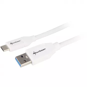 USB 3.2 Gen 2 kaapeli, USB-A uros > USB-C uros (valkoinen, 1 metri)