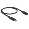 USB-kaapeli DeLOCK 85532 USB 3.2 Gen 1 0,5 m USB-C musta