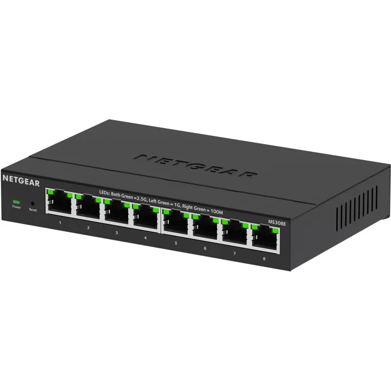 NETGEAR MS308E hallitsematon 2.5G Ethernet (100/1000/2500) musta