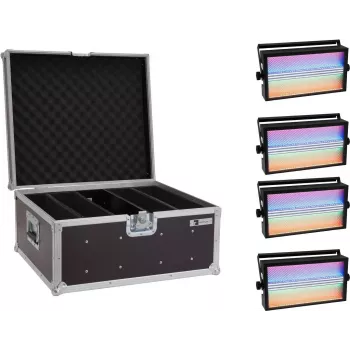 EUROLITE LED Super Strobe -setti 20000679 — 4 LED-strobovaloa kuljetuslaukulla