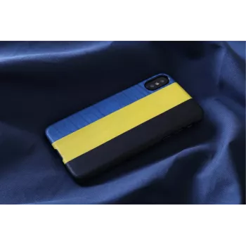 Älypuhelinkotelo man and wood iPhone X/XS - dandy sininen musta, suojaava kova kuori