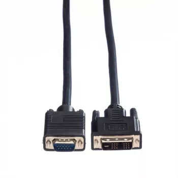 VALUE DVI-VGA-kaapeli, DVI (12+5) uros - VGA uros 2,0m (11.99.5420)