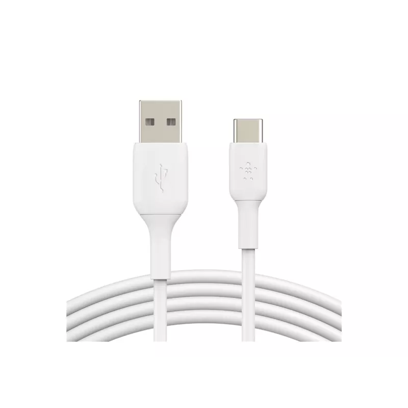 Kaapeli PVC USB-C - USB-A 15 cm valkoinen