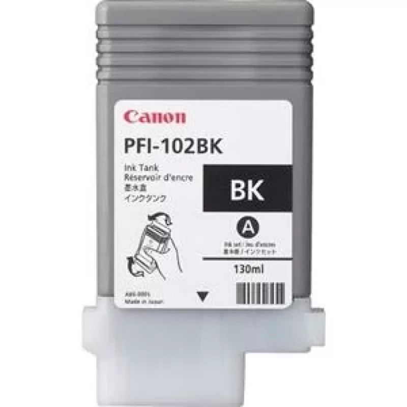 Canon PFI-102BK (0895B001) alkuperäinen pigmenttimustekasetti, musta, imagePROGRAF iPF500/iPF600/iPF700 (SPEC)