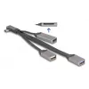 DeLOCK 64303 USB 3.2 Gen 1 Type-C -keskitin 5000 Mbit/s harmaa