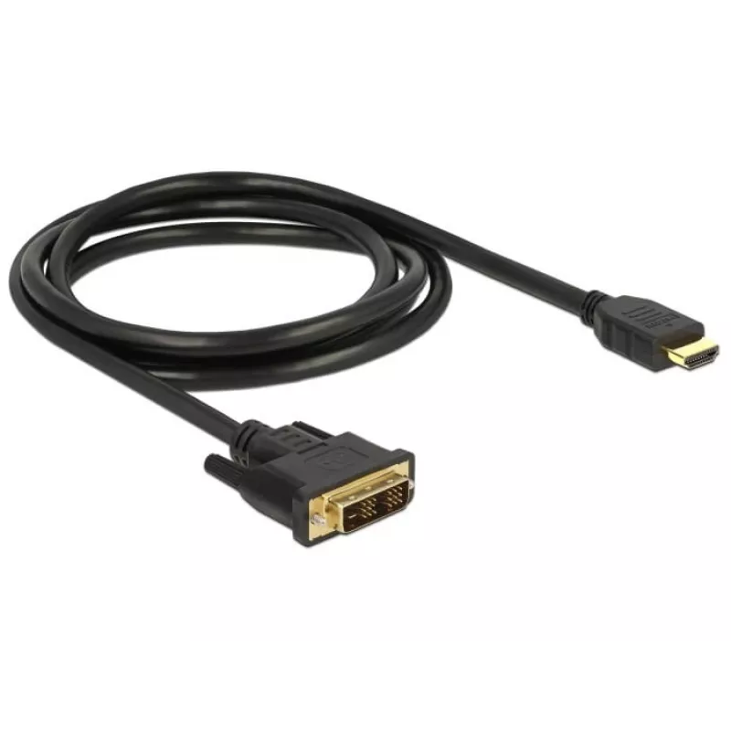 Videokaapeliadapteri DeLOCK 85583 1,5 m DVI-D HDMI tyyppi A musta