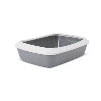 Kissanvessa Savic IRIZ 42 cm reunalla — muovinen kissanvessa, 420×310×125 mm, harmaa