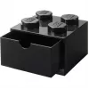 LEGO työpöytälaatikko 4, säilytyslaatikko musta, nupit