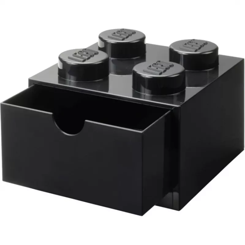 LEGO työpöytälaatikko 4, säilytyslaatikko musta, nupit