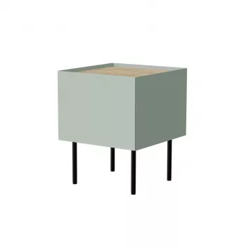 Yöpöytä Cama Meble FELLINI 40x41x60, oliivi öljytetyllä tammilevyllä, 1 laatikko, 2 kpl:n pakkaus