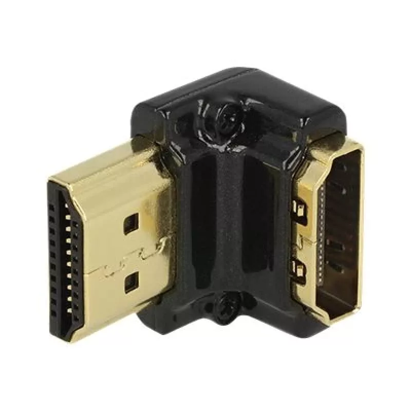 HDMI-liitin DeLOCK 65662 90° musta