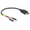 DeLOCK 85418 USB-C-virtajohto 2x nastaliittimeen, 0,1 m