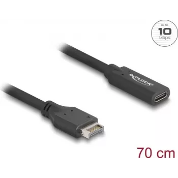 DeLOCK USB-kaapeli Type-E Key A 20-napainen uros USB Type-C naaras 70 cm