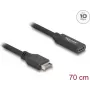 DeLOCK USB-kaapeli Type-E Key A 20-napainen uros USB Type-C naaras 70 cm