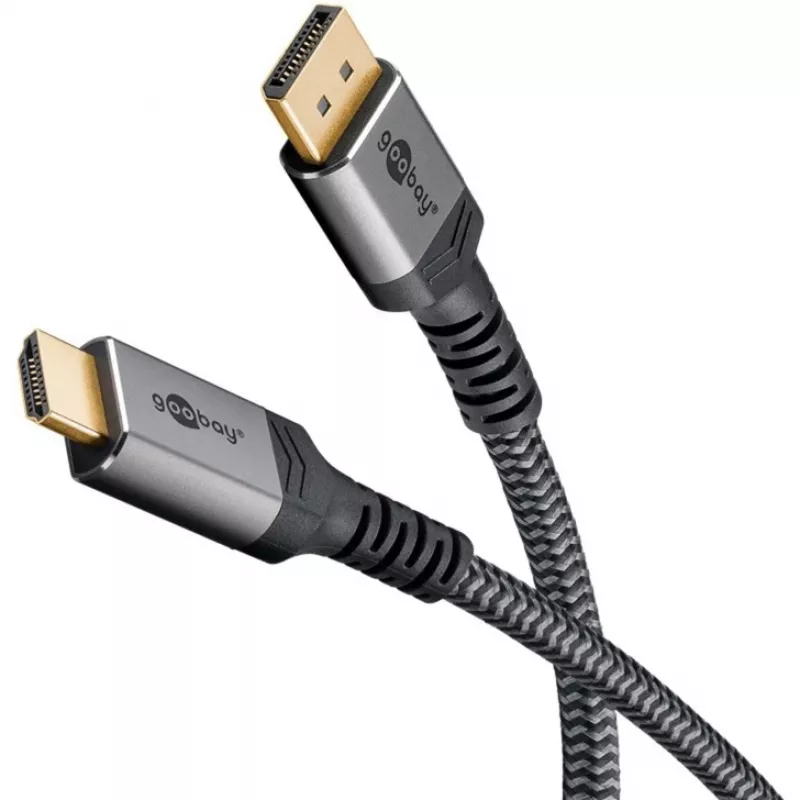 Goobay 65268 videokaapeliadapteri 1 m DisplayPort HDMI harmaa (65268)