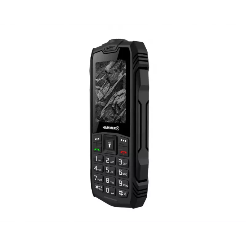 myPhone Hammer Rock kestävä matkapuhelin, 2,4 tuumaa, Dual SIM, musta