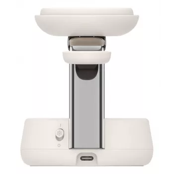 Langaton USB-laturi Belkin Qi2 WIZ040KQSD — 25 W, USB-virtalähde, 1,5 m kaapeli, valkoinen, älypuhelimelle älykellolle kuulokkeille kuntorannekkeelle