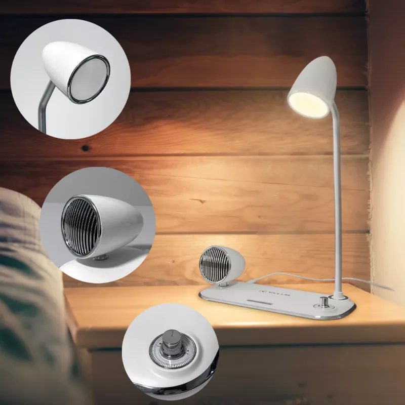 Langaton pöytälaturi Tellur TLL151371 Bluetooth-kaiuttimella ja pöytävalaisimella