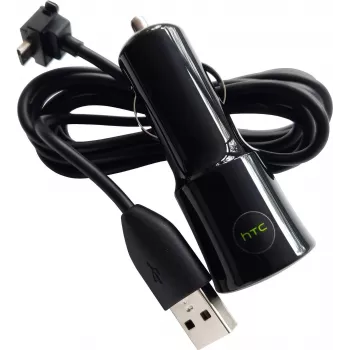 HTC CC-C120 1A autolaturi + DC-M410 Micro-USB-kaapeli valkoinen Bulk (CC-C120)