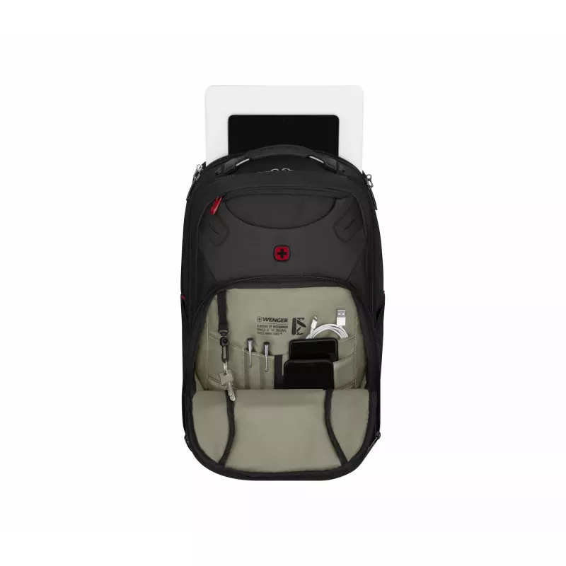 Vapaa-ajan reppu Wenger SwissGear Cosmic musta polyesteri PVC rPET