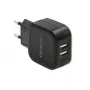 Sisälaturi QOLTEC 50186 älypuhelimelle ja tabletille, 5 V 3.4 A, 17 W, 2× USB, musta