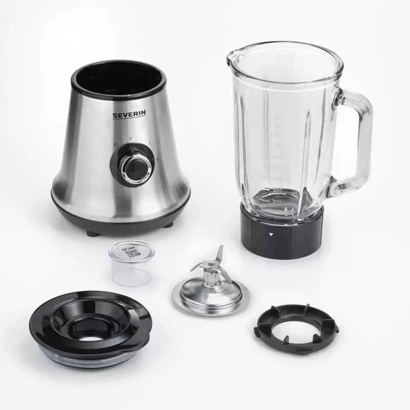 Severin SM 3734 pöytäsekoitin musta - ruostumaton teräs 1 l 500W sekoitin (SM 3734)
