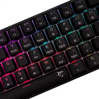 Mekaaninen pelinäppäimistö White Shark Shinobi-2 Red-kytkimillä, musta, US-asettelu