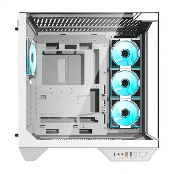 Darkflash DY470 PC-kotelo (valkoinen) + 4 tuuletinta