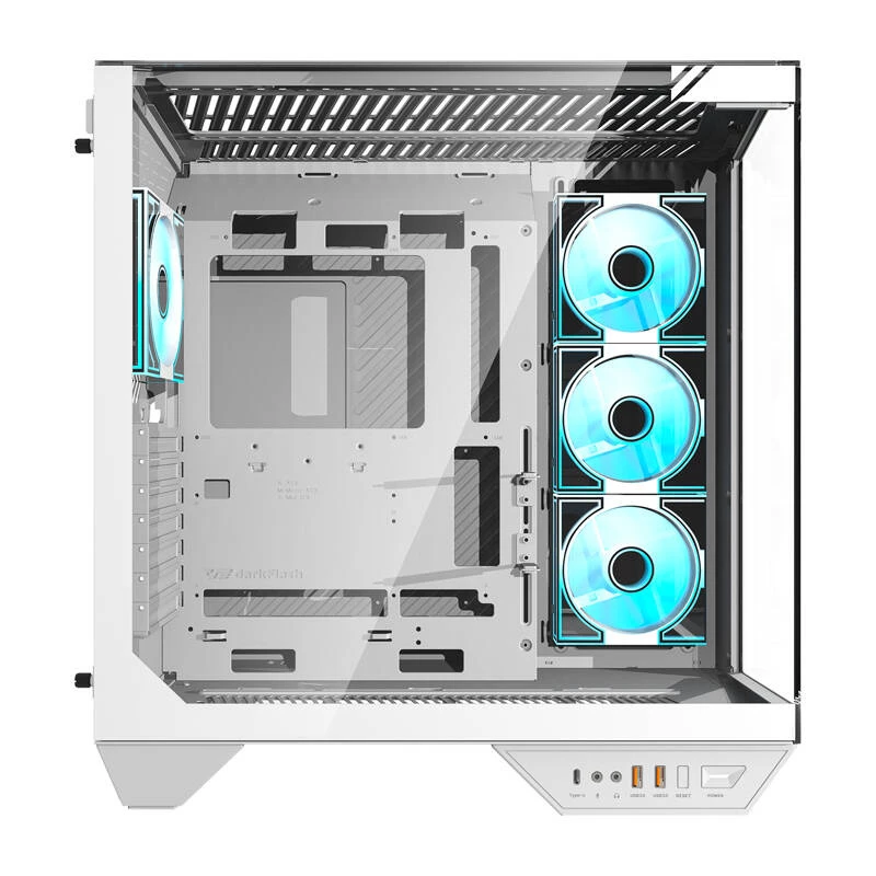 Darkflash DY470 PC-kotelo (valkoinen) + 4 tuuletinta