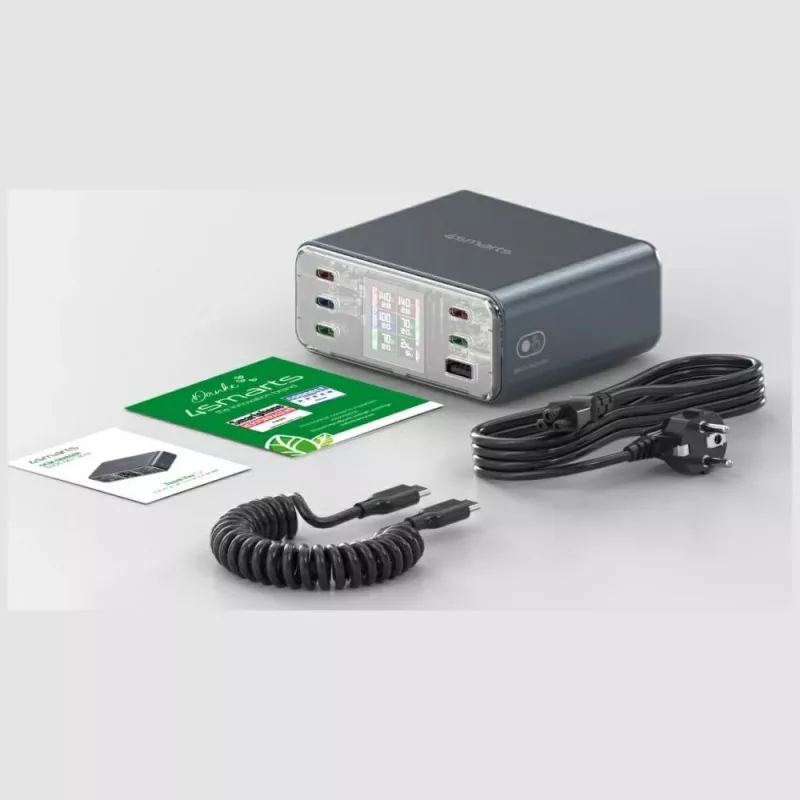 Latausasema 360W 5xUSB-C + 1xUSB-A GaN