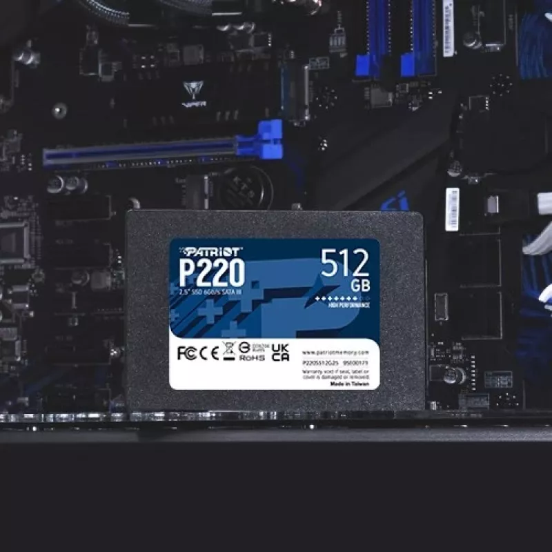 Patriot Memory P220 512 Gt SSD-asema, 2,5″, SATA III (P220S512G25)