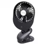 Tuuletin Esperanza EHF103K, kompakti USB-tuuletin, MUSTA