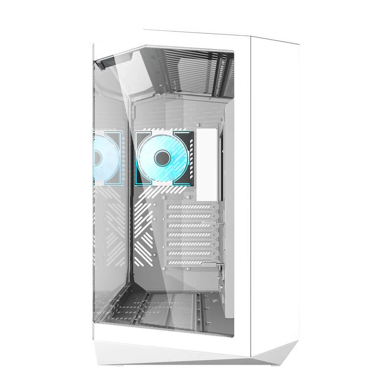 Darkflash DY470 PC-kotelo (valkoinen) + 4 tuuletinta