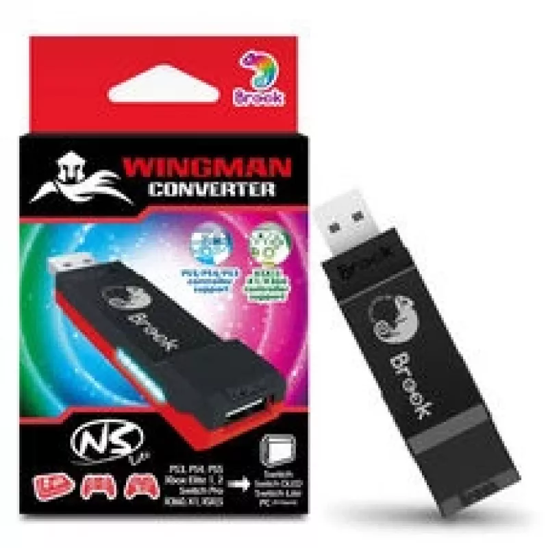 Brook Gaming Wingman USB-ohjainsovitin Nintendo Switch 1 & 2 -konsoleille, FM00011766