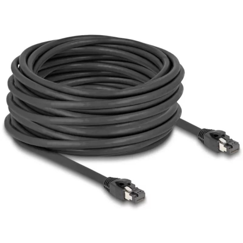 Verkkokaapeli DeLOCK RJ45 Cat.8.1 15 m musta