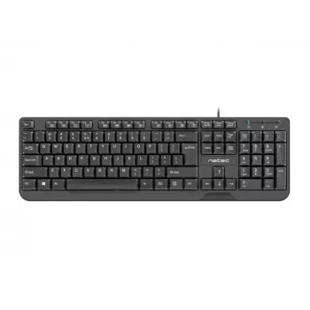 NATEC NÄPPÄIMISTÖ TROUT SLIM USB, US-LAYOUT, MUSTA