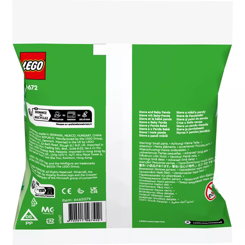 LEGO Minecraft Steve ja Baby-Panda 30672 polybag
