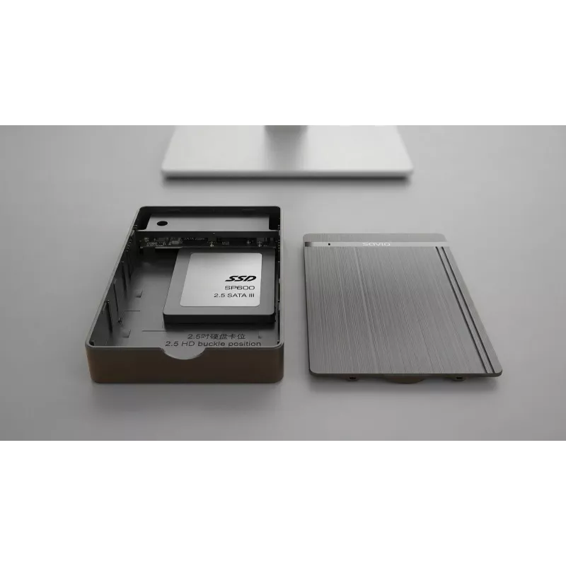 Ulkoisen levyn kotelo AK-87 SSD SATA / HDD 3.5