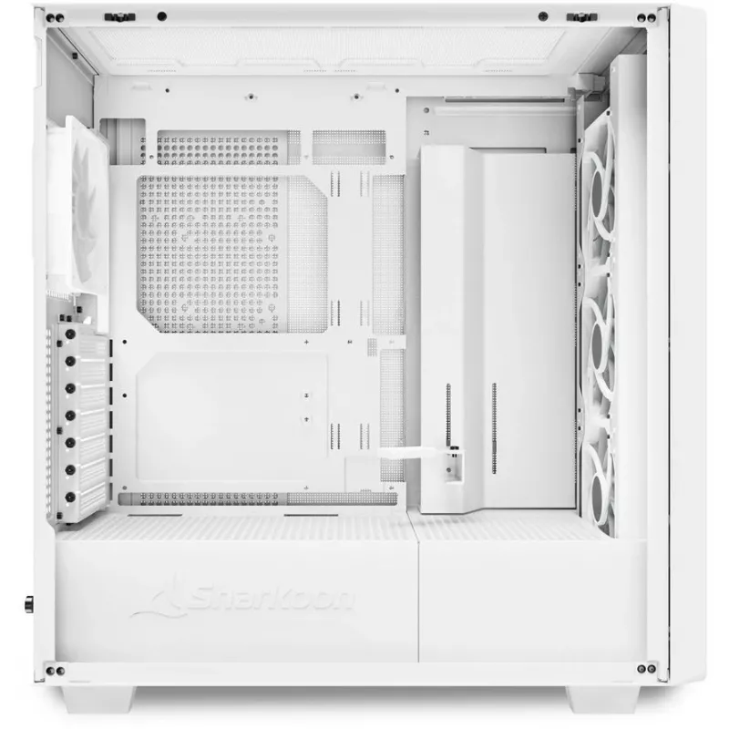 Sharkoon REBEL C70G RGB Full Tower valkoinen, puu